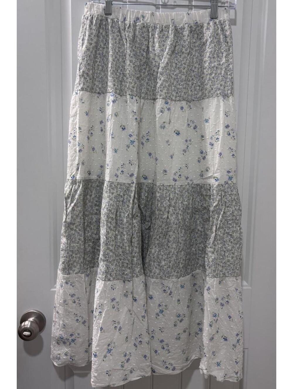 Kirious Floral Tiered Boho Flirty Romantic Dress Medium